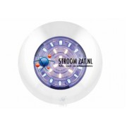 Led Interieurverlichting duo color wit en blauw met witte rand rond 75 12V
